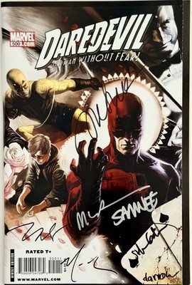 Daredevil 500 - Signed 7x Maleev Samnee Darrow Mack Gaudiano Lark Brubaker w/COA