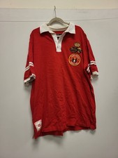 Eight 732 Polo Shirt Mens 3XL Red Short Sleeve Rugby Style Graphic Tee Top 3X