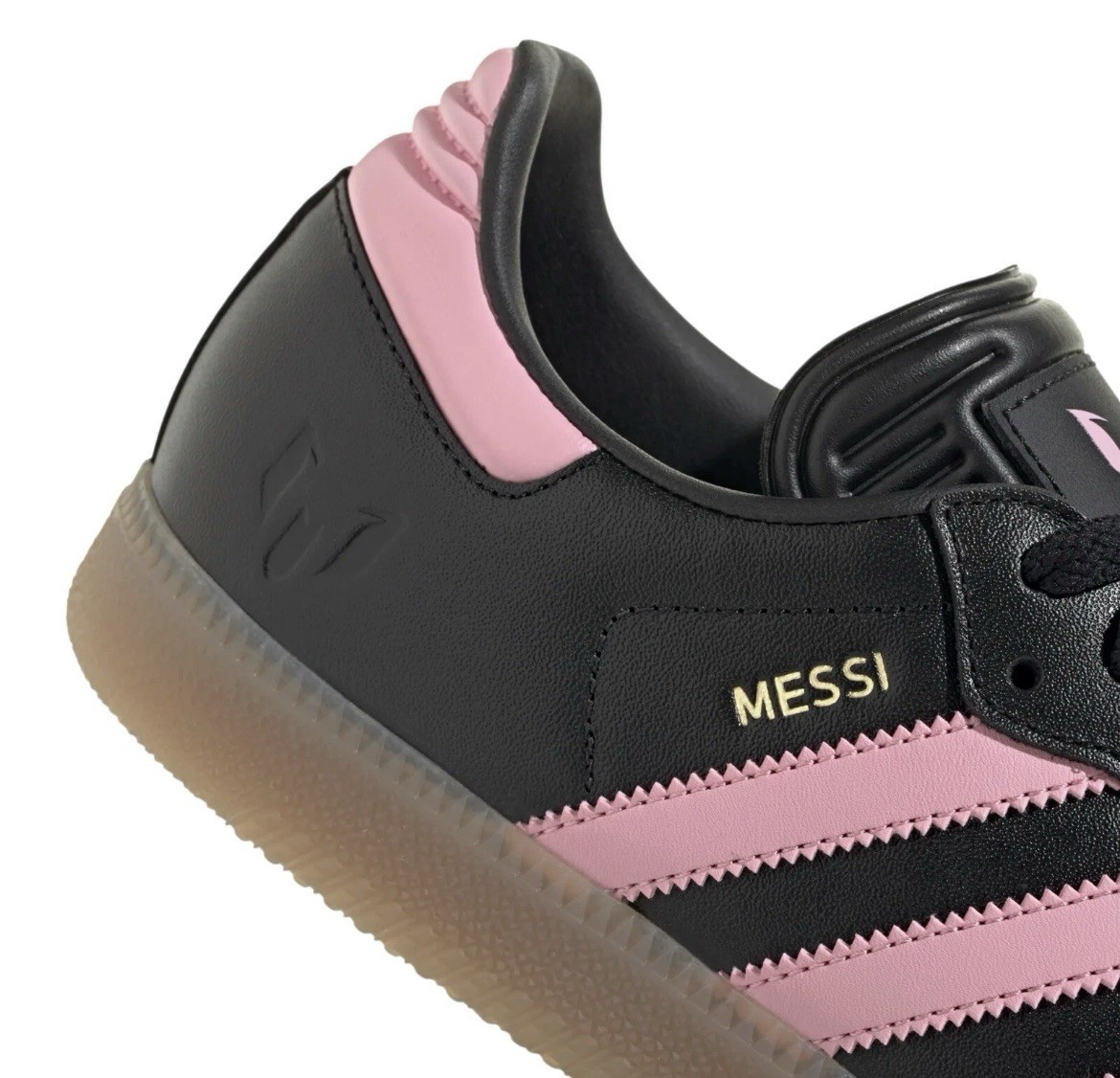 Adidas Samba Messi Men's Shoes Black/Pink/Gum Soccer Sneakers JP7845 NEW thumbnail 7