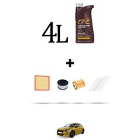 Hoffcar Servicekit 4 Filter Und 4L ÖL FüR Peugeot 208 II 1.5 Bluehdi 75Kw Ab