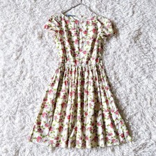 USED 【PRADA� FLOWER PRINT DRESS, SIZE 38, FLORAL PATTERN, MIDI LENGTH GOOD