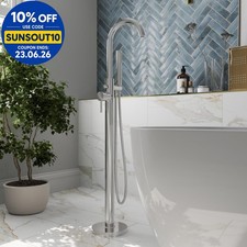 Freestanding Bath Shower Mixer Tap Chrome Floor Mounted Single Lever Bathroom