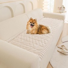 All Season Couch Cover for Dogs Washable, Non Slip Fuzzy Plush Pet Couch Cove...