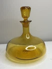 Blenko Glass 565 Decanter Gold Wayne Husted with Stopper