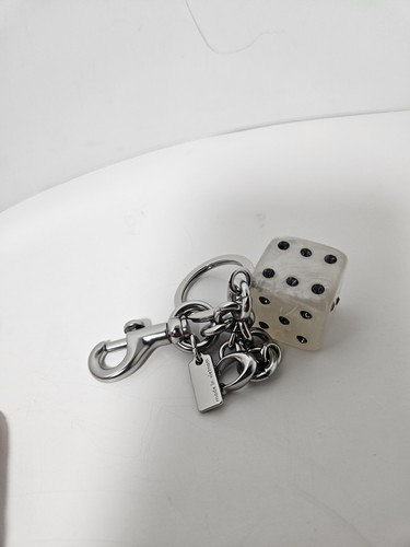 Coach Silver Dice Bag Charm   Keychain