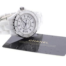 Chanel J12 H0970 38mm Ceramic White Dial Automatic Date Watch #C5636