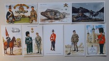 Postcards British Army Tanks Regiments Badges Uniforms Combat Militaria Military