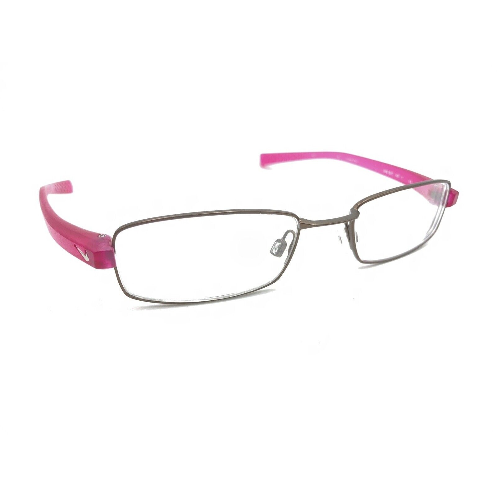 Nike 8071 065 Brown Pink Rectangle Eyeglasses Frames 48-18 135 Designer Sports