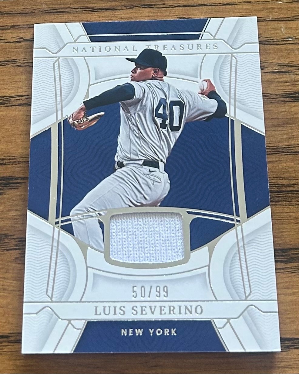 2022 Panini National Treasures #100 Luis Severino Jersey Patch #/99
