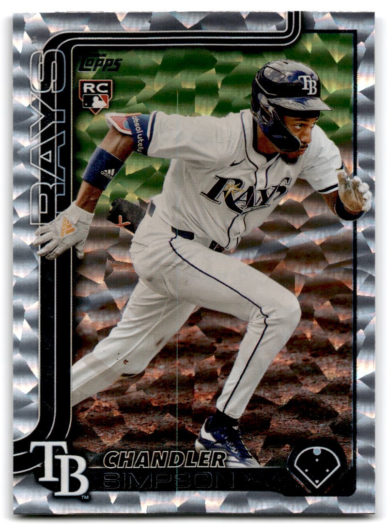 2025 Topps Update Silver Patterned Foilboard Chandler Simpson RC Rays #US277