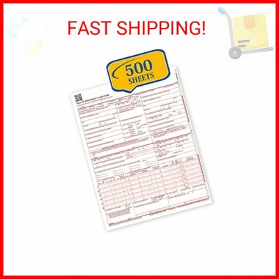 Compuchecks New Cms 1500 Claim Forms - Hcfa (Version 02/12) (500 Sheets), 7106