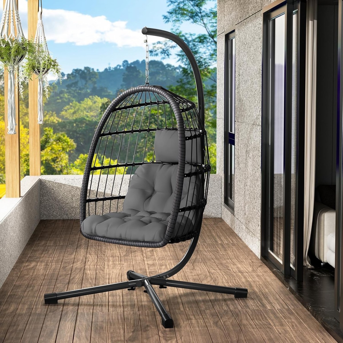 Outdoor Nest Hammock Swing Chair With Stand Hamac Exterieur Avec
