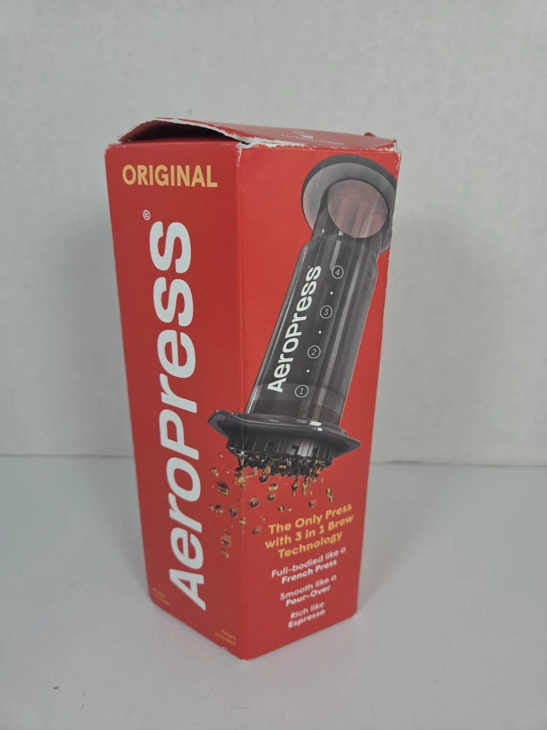 AeroPress Original Portable 3 In 1 Coffee & Espresso Maker Press