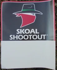 RARE SKOAL BANDIT SHOOTOUT HEAVY PAPER  WINDOW SIGN 20X16" 1995
