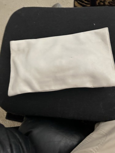 Teek-Orr Vintage Y2K Oversized Envelope White Leather Clutch VGC 12”wide 8” Tall - Bild 3 von 5