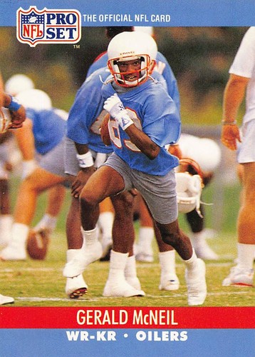 Gerald McNeil 1990 Pro Set 515 Houston Oilers Football Card - Picture 1 of 2