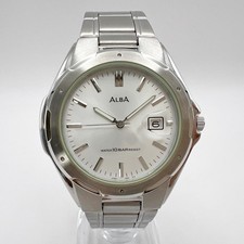 Battery Replaced. SEIKO ALBA Men's Watch Date V732 With Extra Links.