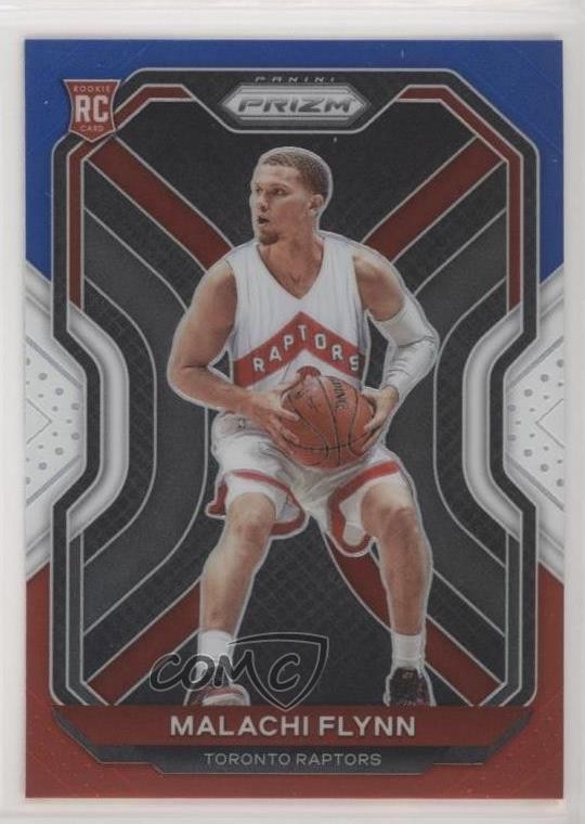 2020-21 Panini Prizm Red White & Blue Prizm Malachi Flynn #287 6wp