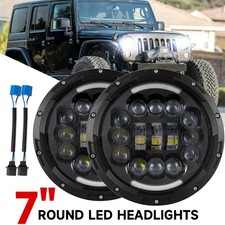 For Jeep Wrangler Jk Lj Cj Tj 97-2018 Dot Pair 7 Round Led Headlights Drl Amber For Jeep Wrangler Jk Lj Cj Tj 97-2018 Dot Pair 7 Round Led Headlights Drl Amber