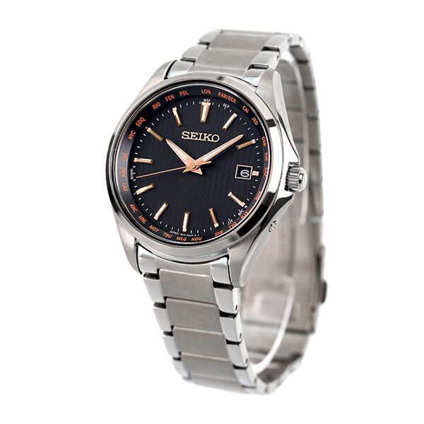 Reloj Seiko Radio Solar Titanio Hora Mundial Reloj Marca Hombre Japón SBTM293 SE