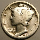 1926 P Mercury Dime 90% Silver AG-G  "Actual Coin Pictured - Appears Cleaned"