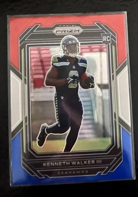 2022 Panini Prizm - Rookies Kenneth Walker III #318 Red White & Blue Prizm (RC)