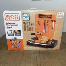 NEW BLACK  DECKER Junior Workbench TABLE TOP TOOL SET DRILL WRENCH 40pc TOY