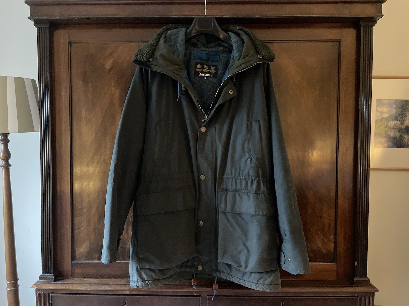 Barbour North Sea Waxed Jacket Cotton Insulated Parka - XL (44) - RRP £349 image 4