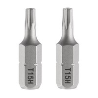 "2 StüCk T15H Torx Schraubendreher Bit 1/4\" Sechskantschaft 1\" LäNge 6-Punkt-Kopf"