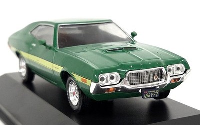 Atlas 1/43 Ford Gran Torino Sport 1972 Green Scale Diecast Model Car