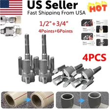 4pcs Integrated Internal & External Pipe Threading-Tool,PVC Pipe Threader Kit