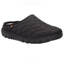 Bogs Snowday II Slipper Women's Black Fleece Lined Quilted Slip On Size 8