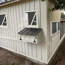 Chicken Coop & Shed Window_Features WireMesh Screen & Tilts-OUT for Ventilation!