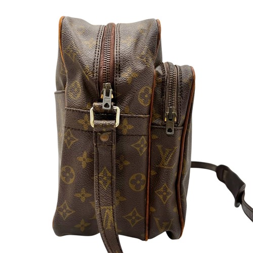 LOUIS VUITTON Shoulder Bag Nile Monogram Brown PVC Leather Gold from japan - Picture 3 of 15