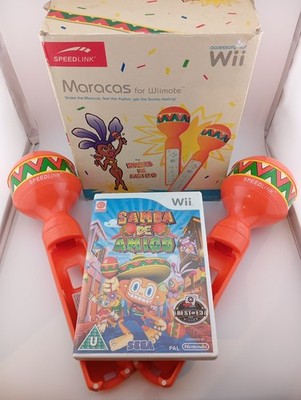Nintendo Wii | Maracas, Rasseln + Spiel Samba De Amigo | Set inklusive OVP