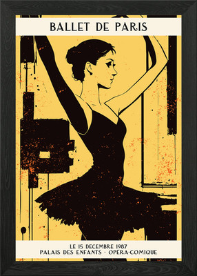 Ballet De Paris Framed Wall Art Poster Canvas Print Picture