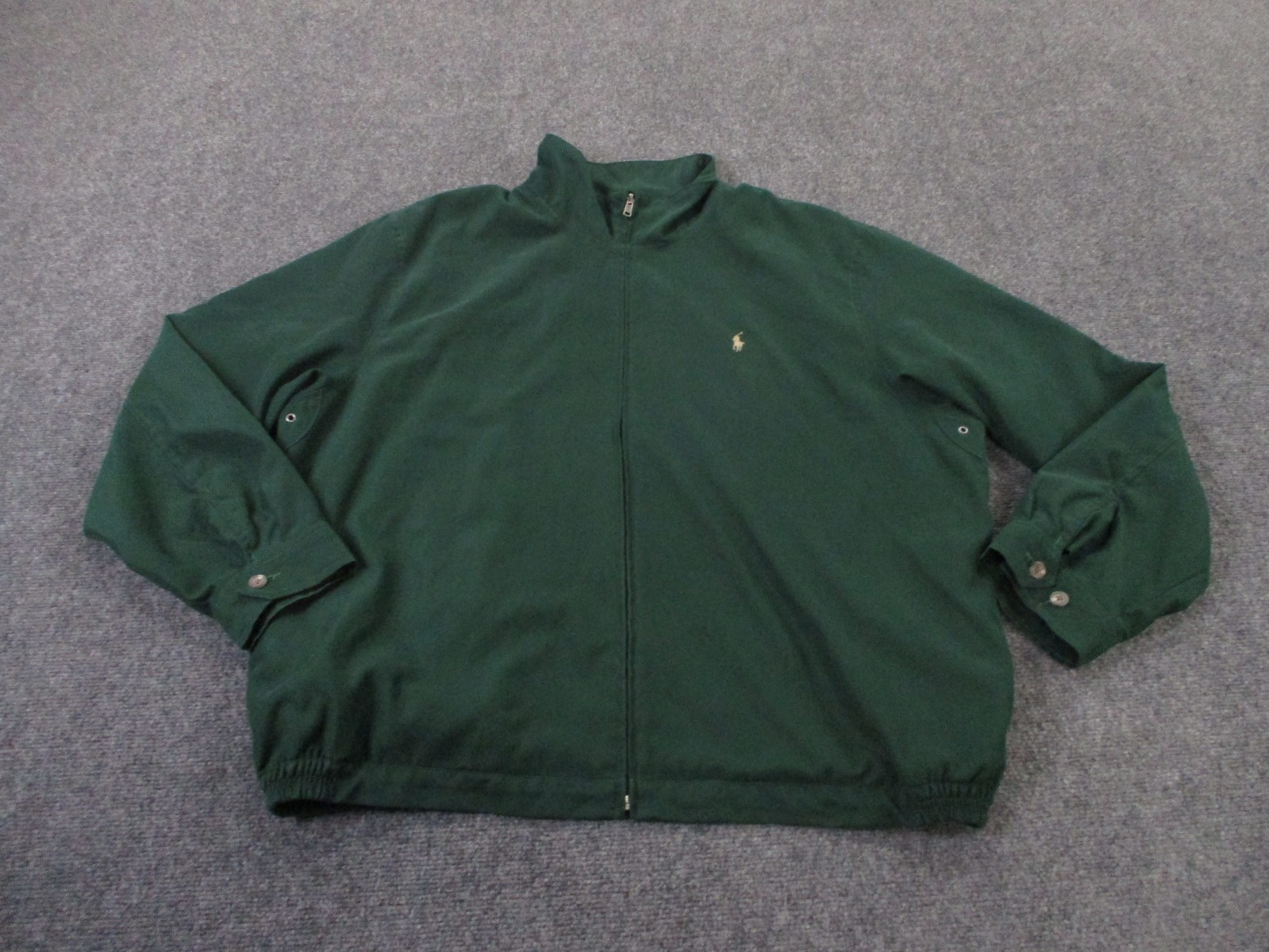 Giacca Polo Ralph Lauren uomo XL verde foderata golf bomber pista golf sport pony