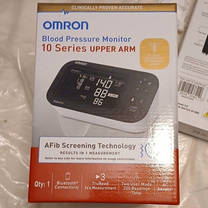 Omron 10 Series BP7465 Upper Arm BP Monitor Bluetooth, AFib, TruRead, 2-User
