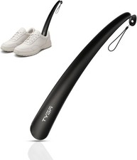 TYGA Shoe Horn Long Handled 17in 43cm Long Plastic Shoehorn for Men, Women, Seni