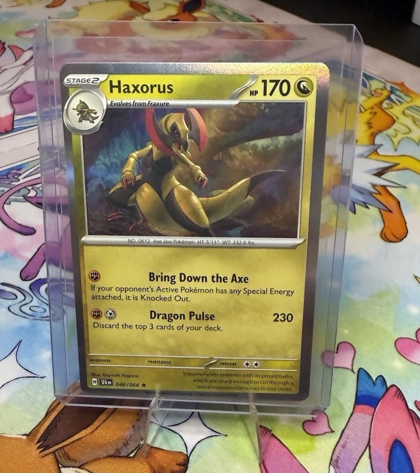 Haxorus 46/64 Rare Holo Shrouded Fable Pokemon