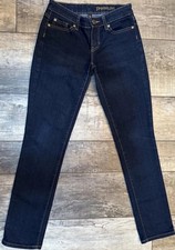 Gap womens blue jeans 0 waist 25R premium skinny straight leg denim dark jean