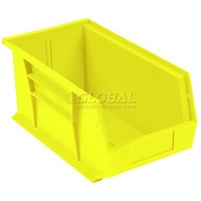 Plastic Storage Bin 5-1/2 x 14-3/4 x 5 Yellow Lot of 12