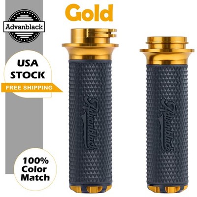 Advanblack Gold AXION Performance Grips For Harely Street Road Glide Softail