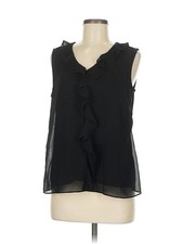 Calvin Klein Women Black Sleeveless Blouse M