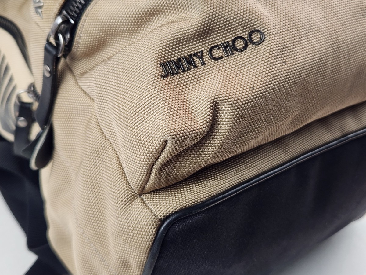 Original Jimmy Choo Reed backpack Authentic JIMMY CHOO Backpack Reed Bag Beige Bagpack Pockets  main image 3