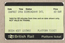 Birmingham International M02 - APTIS platform ticket - West Midlands Centro