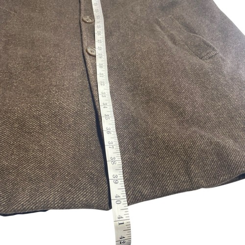 Ralph Lauren Trench Coat Men’s Size 46L Brown Wool Cashmere Overcoat Jacket LRL - Picture 9 of 14