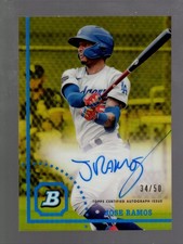 2022 Jose Ramos Bowman Heritage Chrome Prospect Auto Gold Refractor 34/50 Dodger