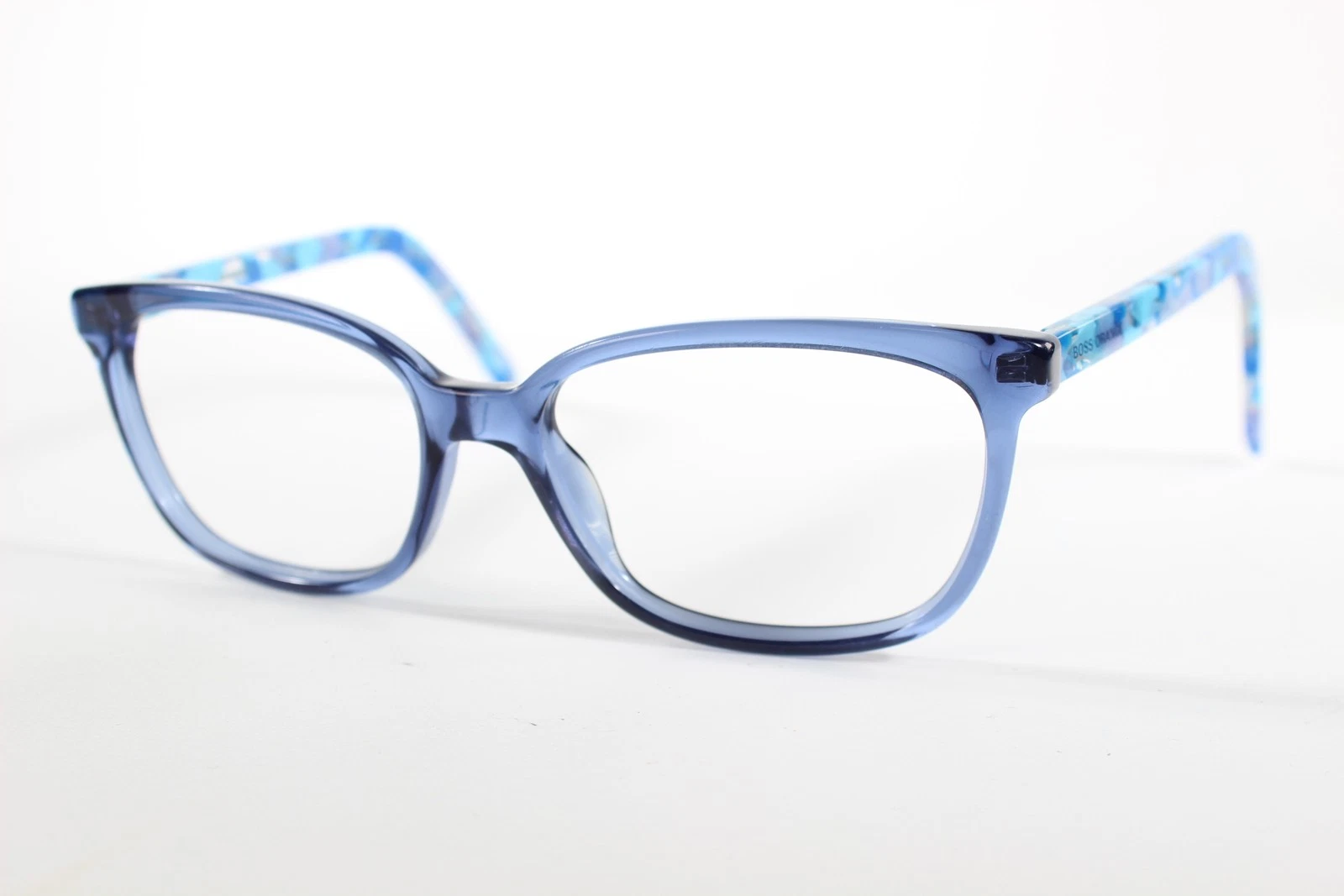 Hugo Boss Eyeglasses BO 0257 Women Blue Full Rim Plastic Eyewear Glasses Frames
