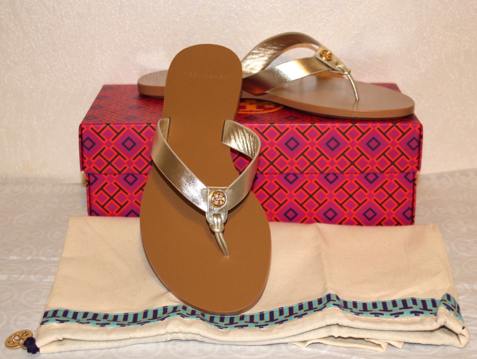 patos metallic disk gladiator sandal